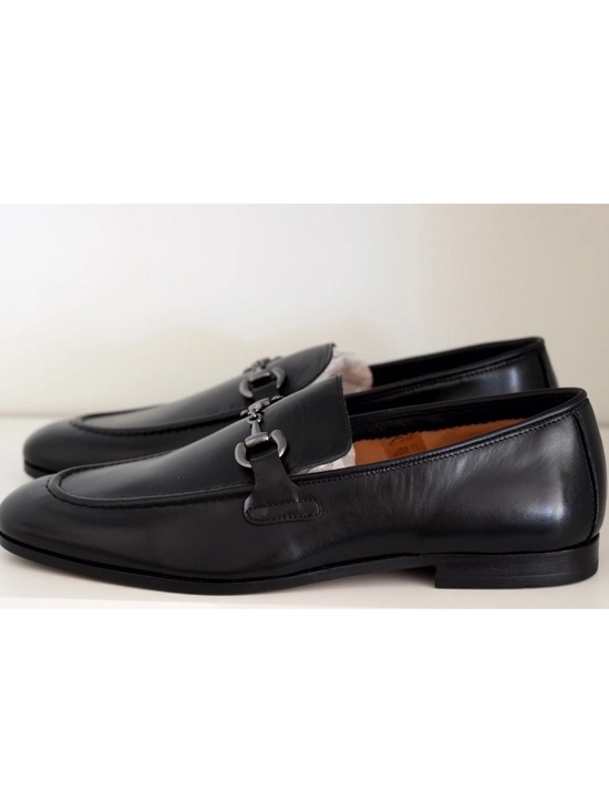 Ace Marks Bit Loafer Antonio Black Full Grain Leather Slip On Dress Shoes 10 43 main image 4